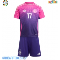 Camisa de time de futebol Alemanha Florian Wirtz #17 Replicas 2º Equipamento Infantil Europeu 2024 Manga Curta (+ Calças curtas)